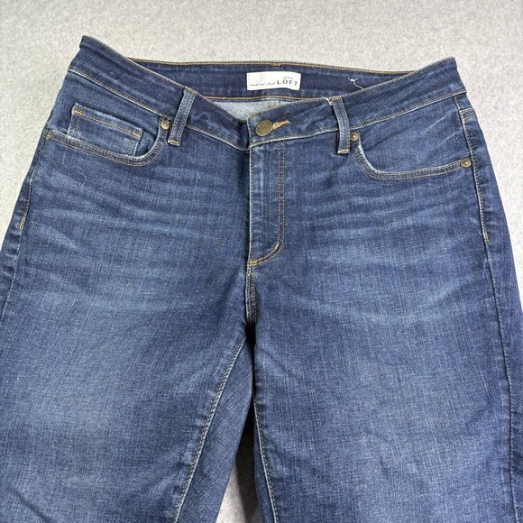Loft Jeans Women's 29 Straight Leg Stretch Denim Ann Taylor 400681 - Picture 3 of 9
